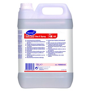 Handdesinfektionsmittel Soft Care Des E Spray H5 VAH Listung parfümfrei 5 Liter Kanister