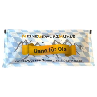 "Oane für Ois" Würzsauce für alles - Portionsbeutel 15ml / 20g